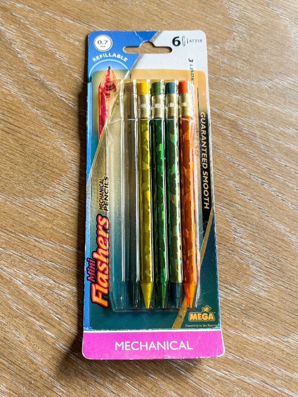 Vintage 2007 Y2K Mini Flashers brand mechanical pencils from Mega